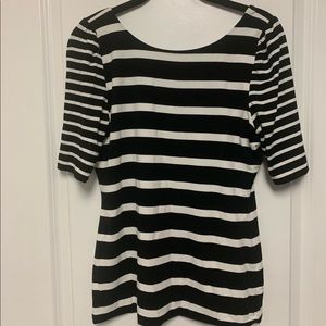 WHITE HOUSE BLACK MARKET Jail Girl Cute Stretchy Spandex Lined Top.